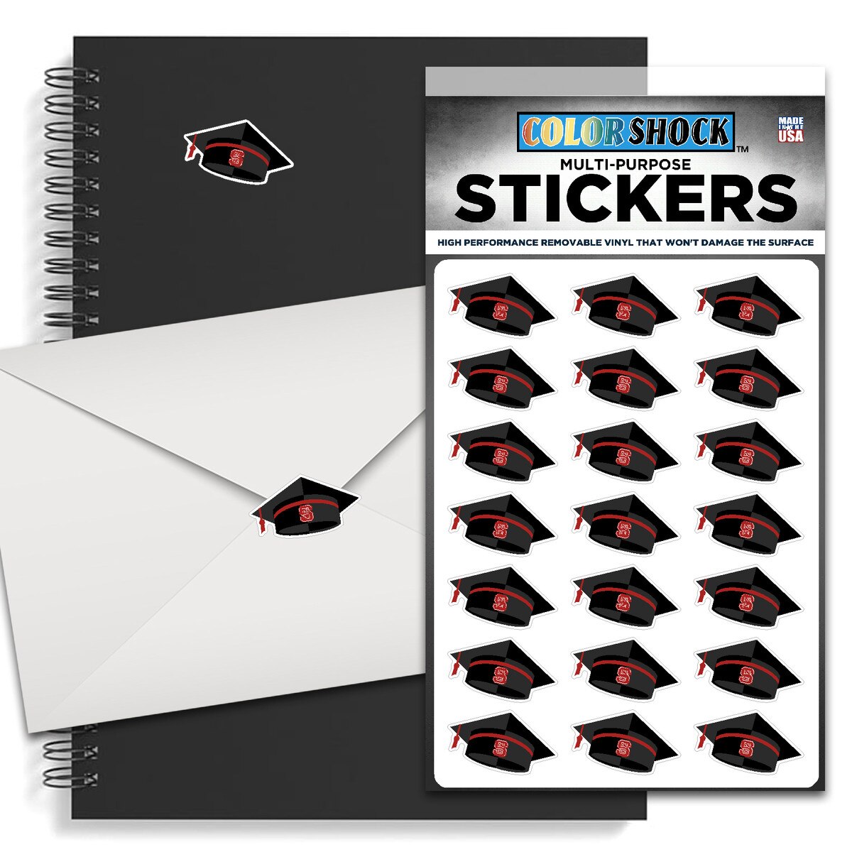 Sticker Sheet, S Logo, Grad Caps